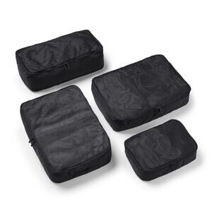 July Four-Pack Packing Cubes Charcoal Black
